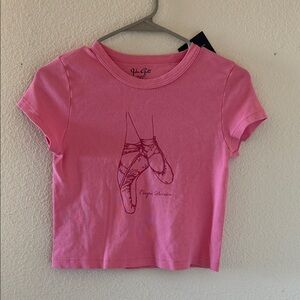 Brandy melville hot pink Ashlyn ballet flats top